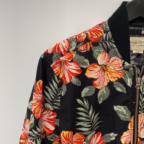 Ralph Lauren Denim & Supply Floral Bomber Jacket Size M - Picture 7 of 11